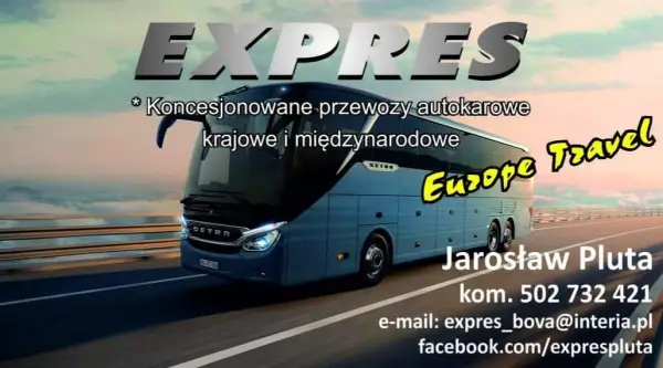 Expres Europe Travel Jarosław Pluta wynajem autokarów, mikrobusów, transport towarowy