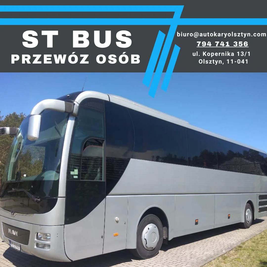 Autokar i flota firmy ST Bus - przewóz osób